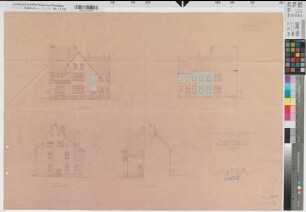 Warendorf (Warendorf) Gymnasium Laurentianum Direktorenwohnung Bestandszeichnung Ansichten 1955/61 1 : 100 58,5 x 83 Pause Staatshochbauamt Beckum Regierung Münster Nr. 34093