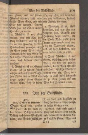 XVI. Von der Selbstliebe.