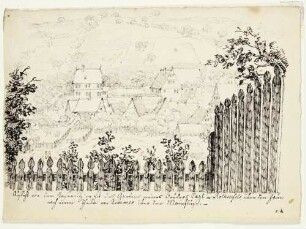 Blick vom Garten Karl Rottmanns in Rothenfels nach Zimmern am Main