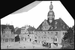 Borna. Marktplatz mit Stadthaus