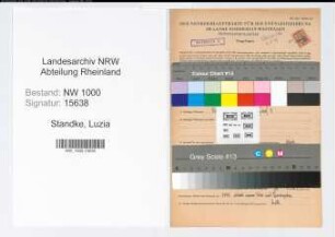 Entnazifizierung Luzia Standke, geb. 03.01.1899 (Lehrerin)