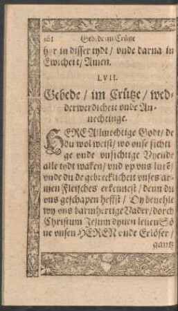 Gebede/ im Crütze ...