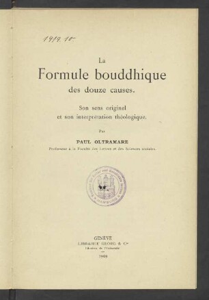 17: La formule bouddhique des douze causes : son sens originel et son interprétation théologique