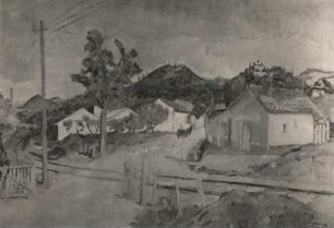 Südfranzösische Landschaft : Gemälde "Südfranzösische Landschaft" (1912, R. Dreher; Leinwand; 81 x 116 cm; Staatliche Kunstsammlungen Dresden (SKD))