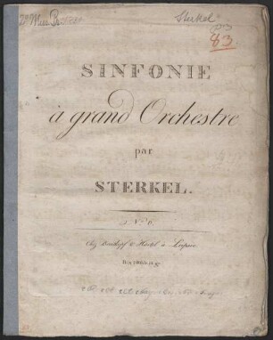 SINFONIE à grand Orchestre par STERKEL. N.o 6