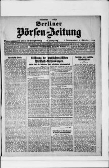 Berliner Börsen-Zeitung, Morgenausgabe