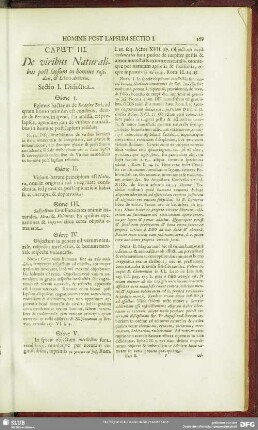 Caput III. De viribus Naturalibus post lapsu in homine residuis, & Libero Arbitrio