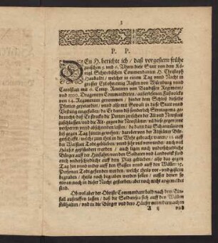 3-7, Extract Schreibens von dato Hanaw den 3. Novemb.