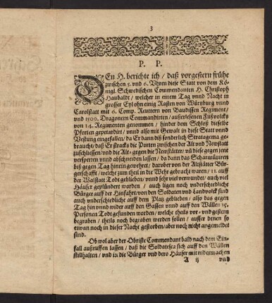 3-7, Extract Schreibens von dato Hanaw den 3. Novemb.