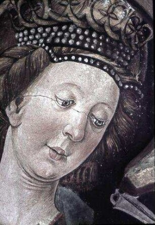 Vierpaß mit der heiligen Katharina