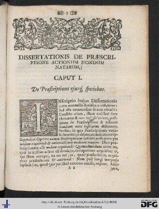 Dissertatio De Praescriptione Actionum Nondum Natarum.