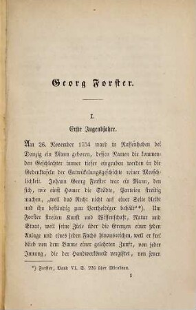 Georg Forster, der Naturforscher des Volks : zur Feier des 26. November 1854