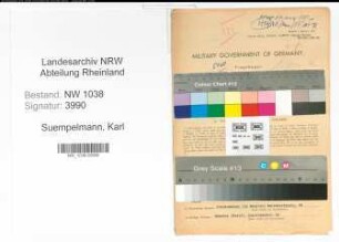 Entnazifizierung Karl Suempelmann , geb. 22.12.1887 (Postbeamter)
