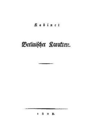 Kabinet Berlinischer Karaktere