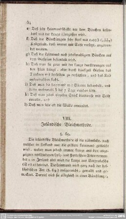 VIII. Irländische Bleichmethode