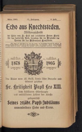 März 1903. 6. Heft