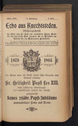 März 1903. 6. Heft