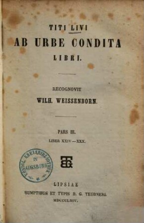 Titi Livi Ab urbe condita libri, 3. Liber XXIV-XXX