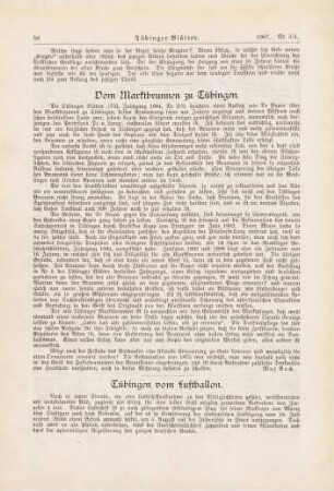 58 Vom Marktbrunnen in Tübingen