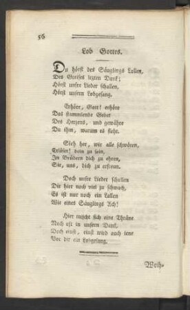 Lob Gottes.