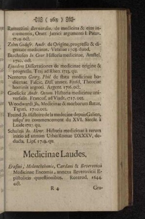 Medicinae Laudes.