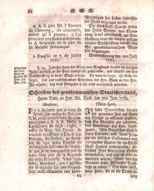 § 23. Drittes Memorial des Landgrafen vom 7ten Julii 1761.