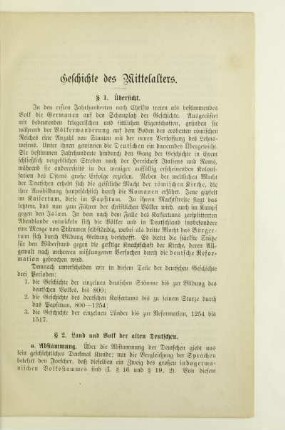 Geschichte des Mittelalters