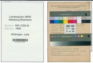 Entnazifizierung Julia Widmayer , geb. 31.01.1893 ()