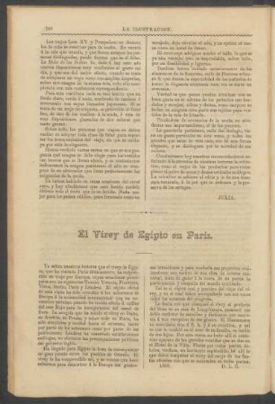 El virey de Egipto en París.