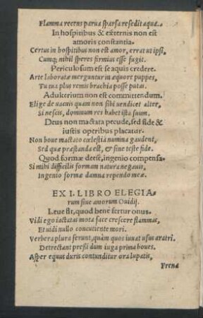 Ex I. Libro Elegiarum sive amorum Ovidii.