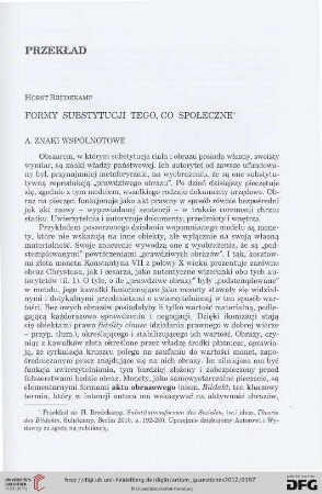 23: Formy substytucji tego, co społeczne