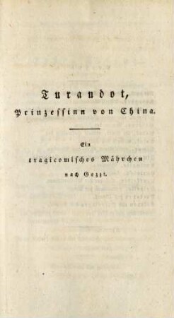 Turandot, Prinzessinn von China