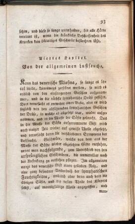 Viertes Kapitel. Von der allgemeinen Lustseuche.