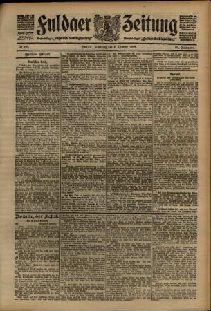 Erste Ausgabe vom Dienstag, den 06. Oktober 1908.