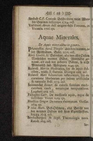 Aquae Minerales.