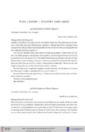 Karl Jaspers- Regnery (Henry Regnery Company Publishers, Chicago) 1961-1962