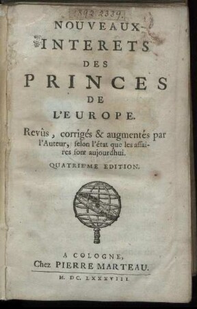 Nouveaux Interets Des Princes De L'Europe