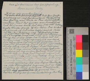 Manuskript der Rede von Hermann Stehr zur Verleihung des Goethe-Preises der Stadt Frankfurt 1933