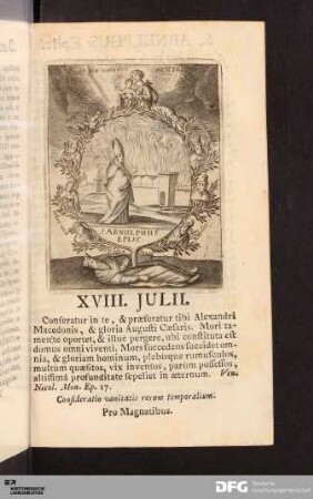 XVIII. Julii.