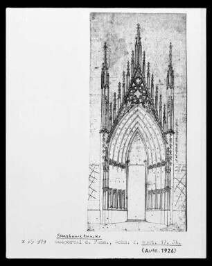 Straßburg, Ansicht des südlichen Westportals