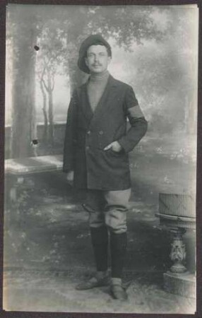 Foto des französischen Kriegsgefangenen Jean Vandromme (Kriegsgefangenennummer 11465) im Kriegsgefangenenlager Heuberg