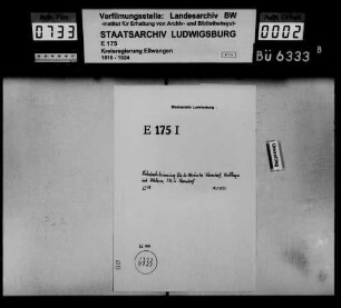 Holzdrechslerinnung für die Oberamtsbezirke Schorndorf, Waiblingen und Welzheim, Sitz in Schorndorf