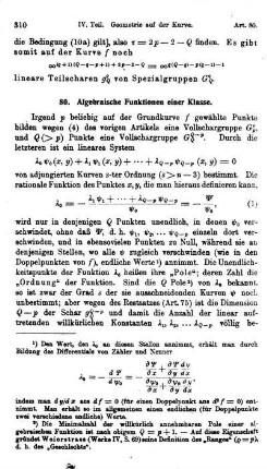 80. Algebraische Funktionen einer Klasse