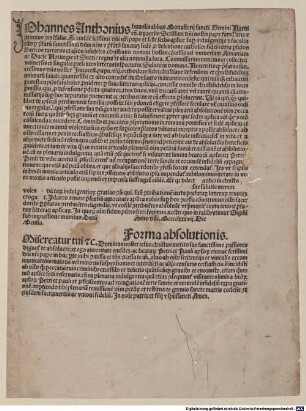 Forma confessionalis et absolutionis pro defensione catholicae fidei contra Turcos. 1487
