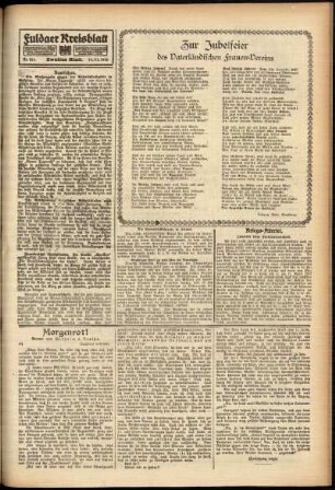 Zweite Ausgabe vom Samstag, den 11. November 1916.