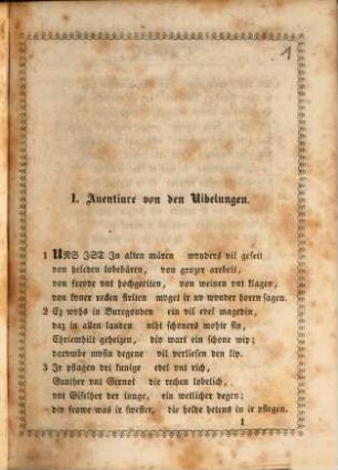 Das Nibelungen-Lied : nach der reichsten und ältesten Handschrift des Freiherrn Joseph von Laßberg mit einem Wörterbuch, einem getreuen Facsimile der alten Handschrift und einem Stahlstich