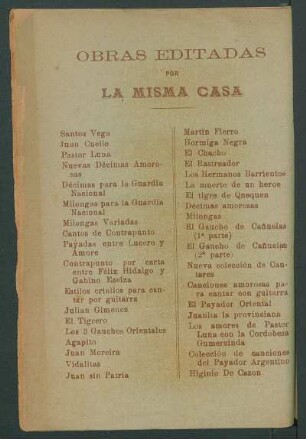 Obras editadas por la misma casa
