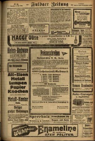 Dritte Ausgabe vom Sonntag, den 11. Mai 1924.