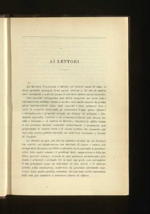 Ai Lettori.