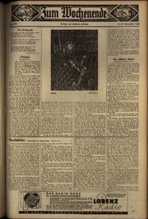 Zweite Ausgabe vom Samstag, den 28. November 1936.
